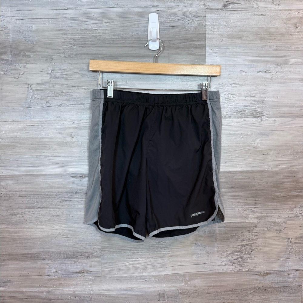 Patagonia Men’s Strider Running Shorts - Black w/ Grey Trim - Small
